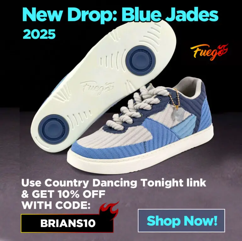 Fuego Dance Shoe Ad: New Drop: Blue Jades for 2025